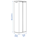 Стеллаж с чехлом - IKEA JOSTEIN, 81х40х90 см, белый, ЮСТЕЙН ИКЕА