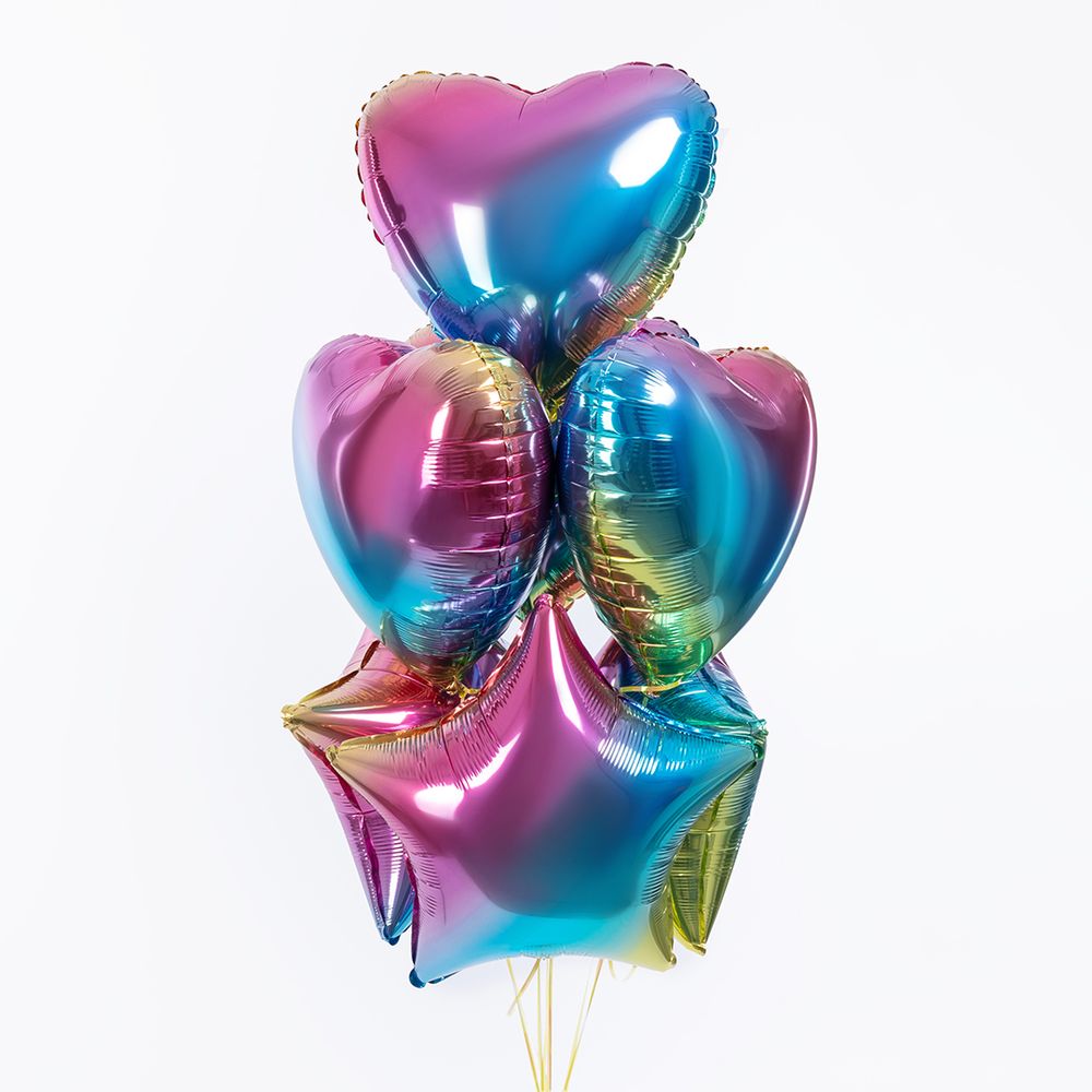 F Шар Звезда 18''/46 см, Нежная радуга Градиент (БГ-15)  Изображение3