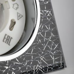 Встраиваемый светильник со светодиодной подсветкой ЭРА DK LD50 WH/BK GX53 белый черный | Встраиваемые LED светильники