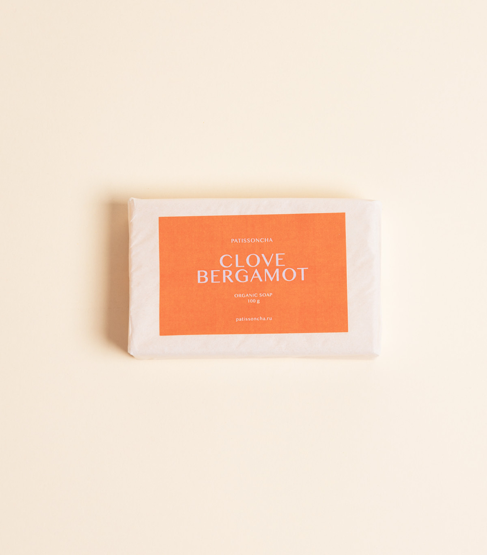 Мыло плитка — Гвоздика и бергамот, 100г | Patissoncha
