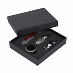 Набор для вина 4 предмета (штопор, кольцо для сбора капель, конусная пробка, воронка)