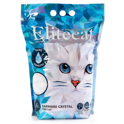 Elitecat наполнитель впитывающий силикагель без запаха "crystal pure", 3.8л