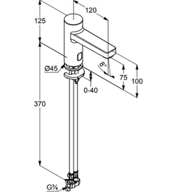 Смеситель для раковины  Kludi Zenta E сенсорный (3820205)