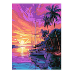 Картина по номерам 28,5*38см " Тропический вечер" (Lori)