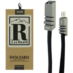 Кабель USB - MicroUSB Remax RC-081m (оплетка ткань) Зеленый