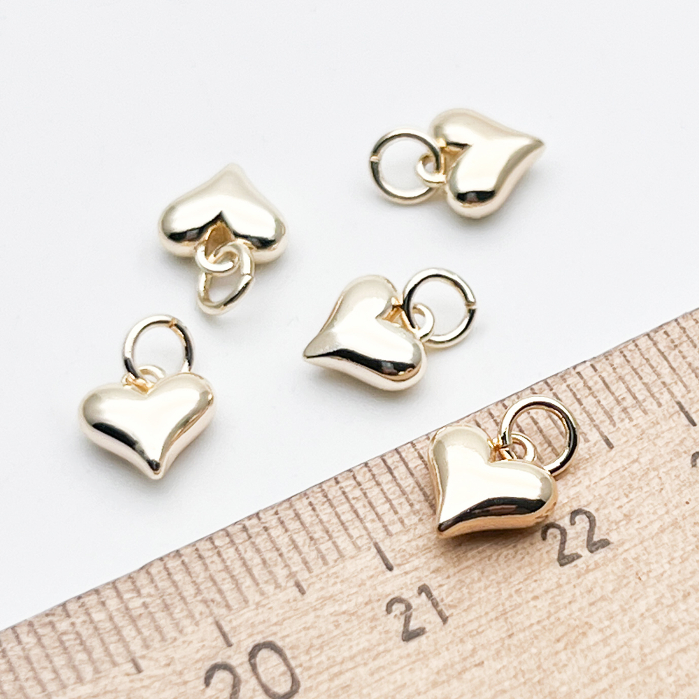 Подвеска Сердце, цвет золото, размер 8*8 мм, цена за 1 шт