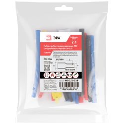 Набор термоусадочных трубок ЭРА NO-224-538 ТТУ нг-LS 2/1 №4 6 цветов по 5 шт L=100 мм | Термоусадочная трубка (ТУТ)