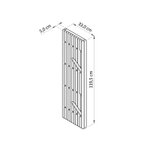 Вешалка для одежды Пиафорте из сосны, 120х33 см, черно-белая