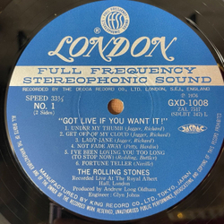 Винтажная виниловая пластинка LP The Rolling Stones Got Live If You Want It (Japan 1976) (Obi) Under My Thumb