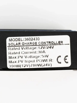 Контроллер заряда солнечной панели / батареи 30A 12/24 вольт