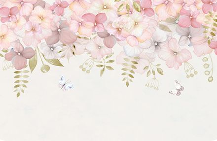 Фотообои Акварельные цветы (Ширина 4,15 м)