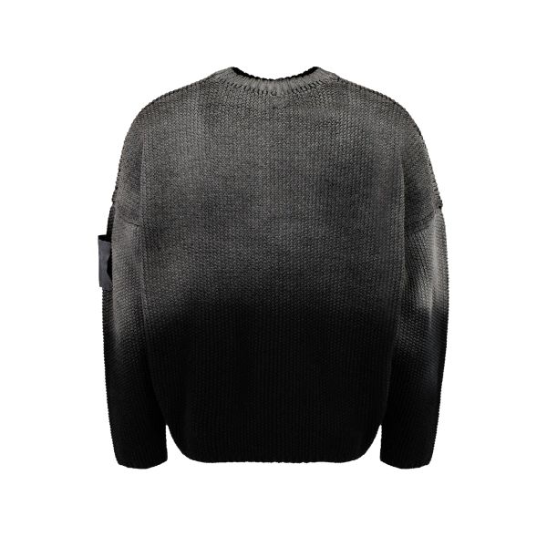 Свитер Fade Spray-Painted Heavyweight Cropped Knitted серый - фото 9