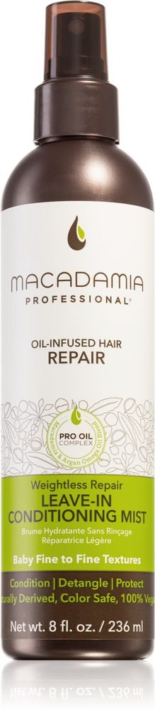 Macadamia Natural Oil увлажняющий туман для непослушных и вьющихся волос Weightless Repair