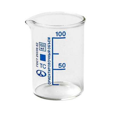 Стакан лаборат. высокий 100мл с дел.,стекл.,ТС, (10003812) Минимед, шт.