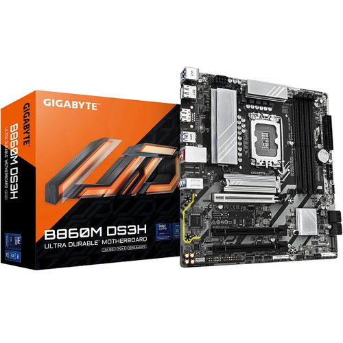 Материнская плата GIGABYTE B860M DS3H (LGA1851/B860/2xDDR5/3xPCI-Ex16/2xM.2/SB7.1/GLAN/DispalyPort/HDMI/mATX)