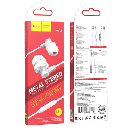 M98 Delighted metal universal earphones with microphone
