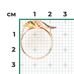 Кольцо «Лист» из красного золота с фианитами