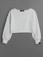 Лонгслив для девочки в школу ,молочный