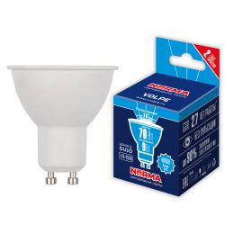 LED-JCDR-9W-4000K-GU10-38D-NR Лампа светодиодная. Форма JCDR. матовая. Серия Norma. Белый свет 4000K. Угол свечения 38. Картон. ТМ Volpe