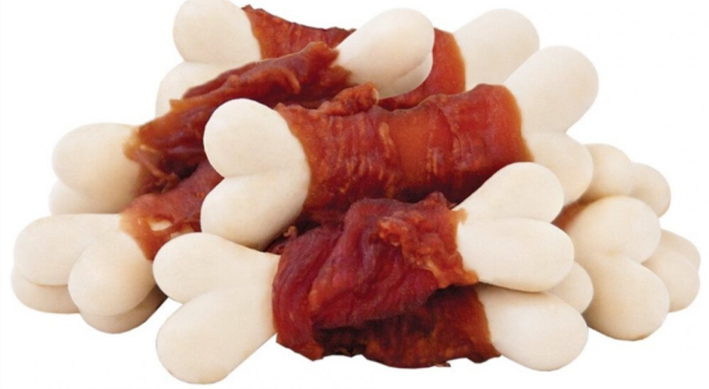 AlpenHof Лакомство для кошек и собак Кальциевая косточка с уткой 1шт