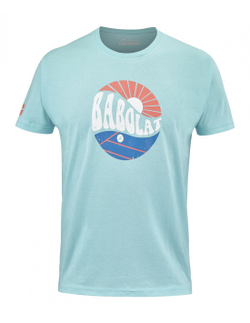 Мужская теннисная футболка Babolat Exercise Vintage Tee Men - angel blue heather