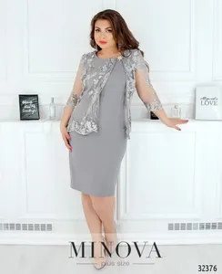 Платье 362-серый Minova