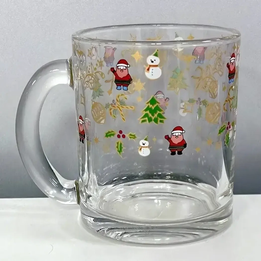 Кружка стеклянная 320мл «Новогодний переполох» D1208/24