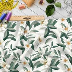 Ткань премиум мембрана нежная цветочная иллюстрация