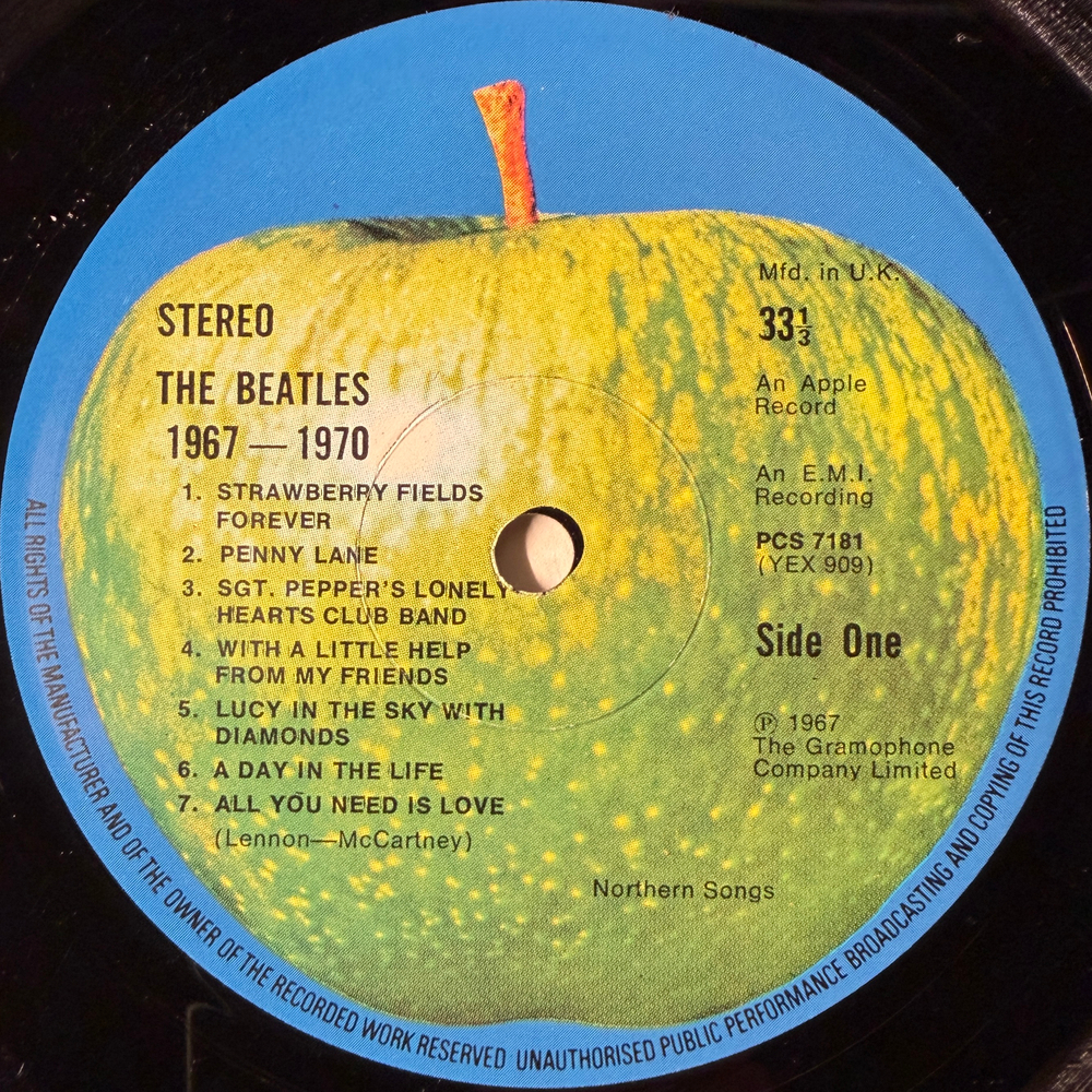 The Beatles ‎– 1967-1970 2LP (Англия 1973г.)