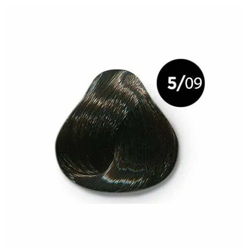 OLLIN SILK TOUCH 5/09 светлый шатен прозрачно-зеленый 60мл Безаммиачный стойкий краситель для волос