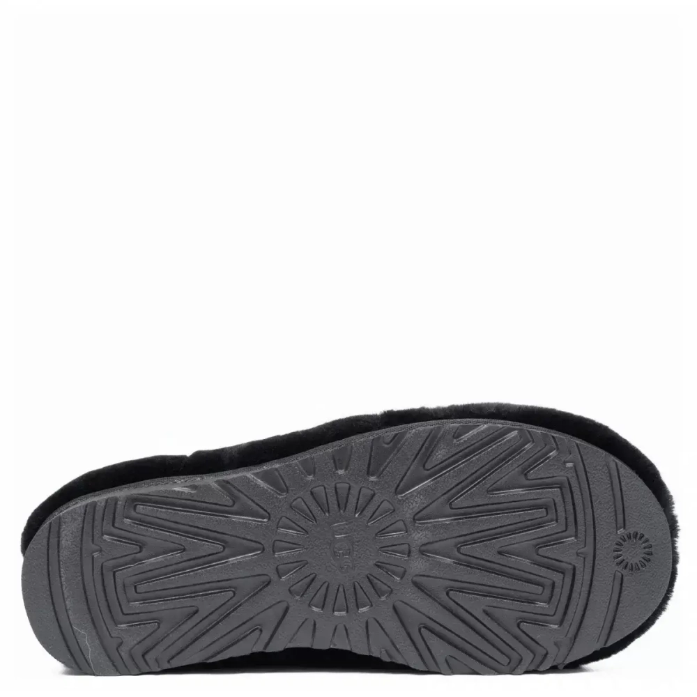 UGG Hailey Fluff Slippers Black