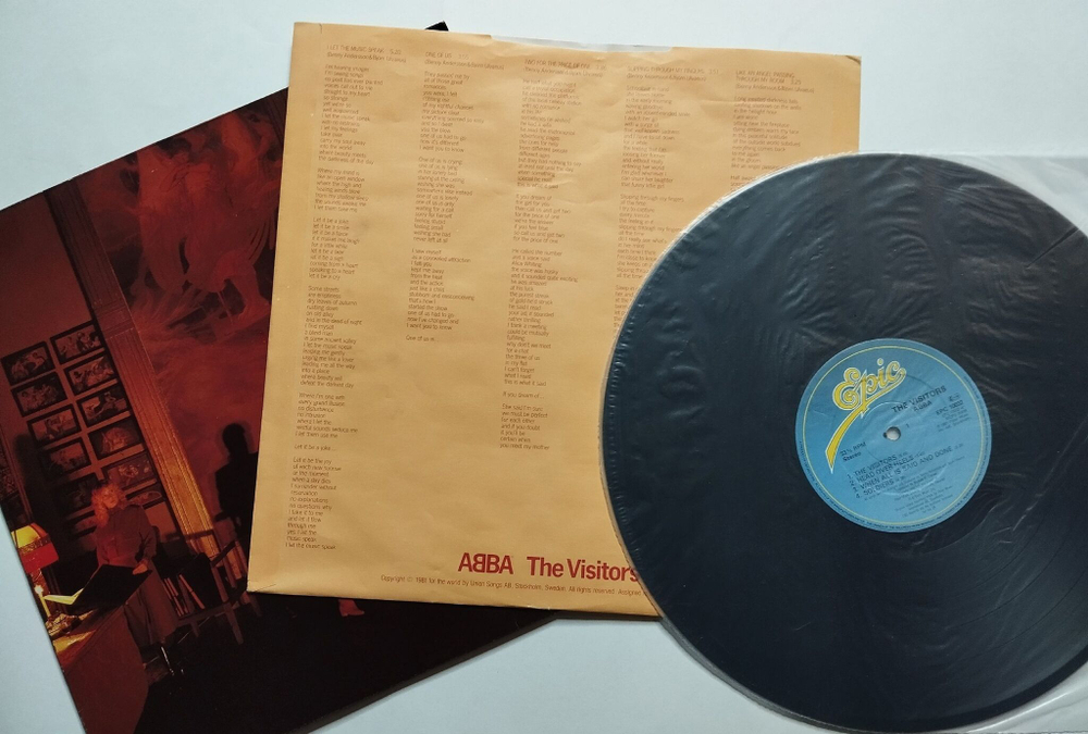 Винтажная виниловая пластинка LP ABBA The Visitors (UK 1981)