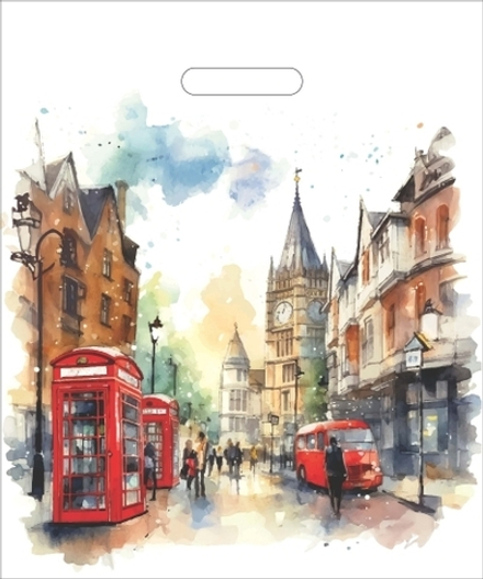 Пакеты с вырубной ручкой "Биг Бен" 36x43+3см 35мкм (50/1000шт)