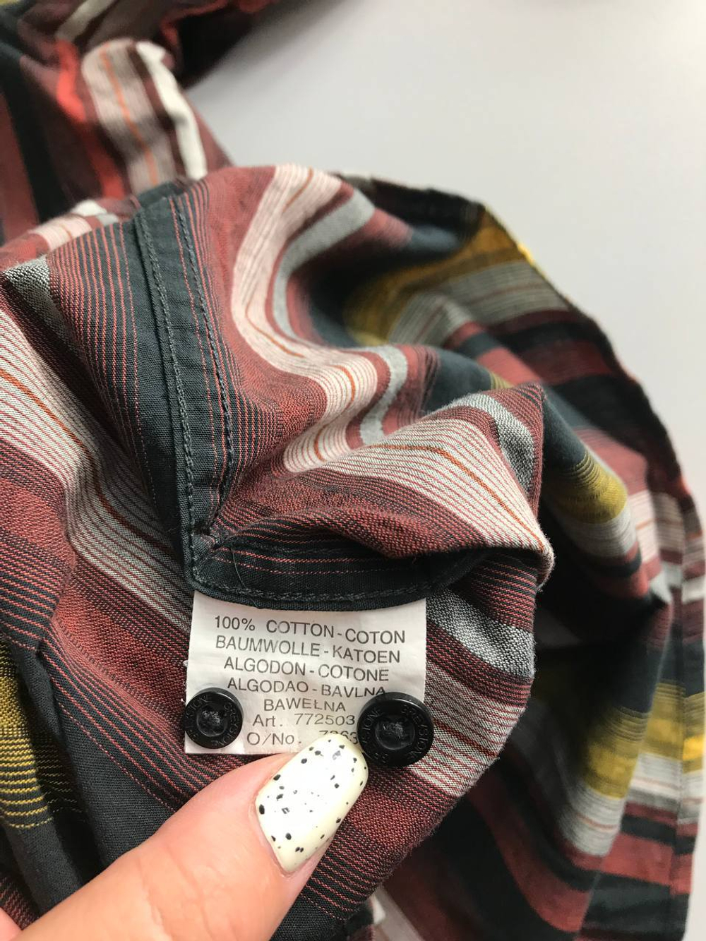 Рубашка Greystone в полоску, маркировка 6XL, визуально на 70 размер