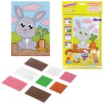 Набор для творчества "Сверкающая мозаика из мягкого пластика", "Зайчонок", 21х29 см, ЮНЛАНДИЯ, 662364