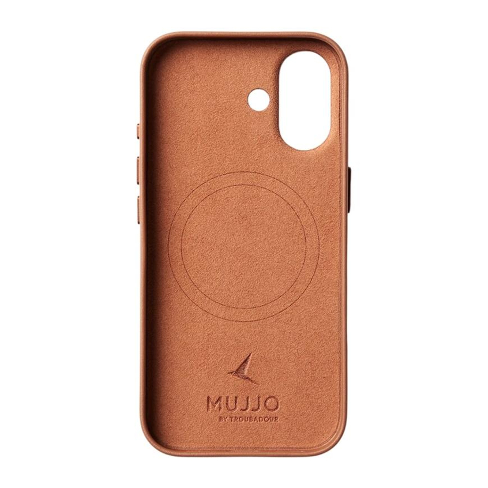 Кожаный чехол MagSafe Mujjo Full Leather Case для iPhone 17 Чехол из натуральной телячьей велюровой цельнозерновой кожи с мелкозернистой фактурой и вырезом для Контроллера камеры