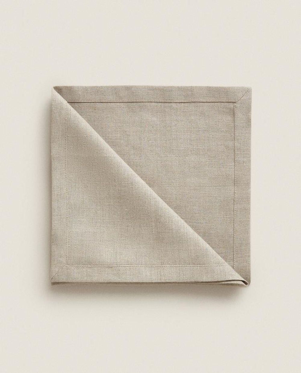ZARA HOME САЛФЕТКА ИЗО ЛЬНА, СВЕТЛО-БЕЖЕВЫЙ