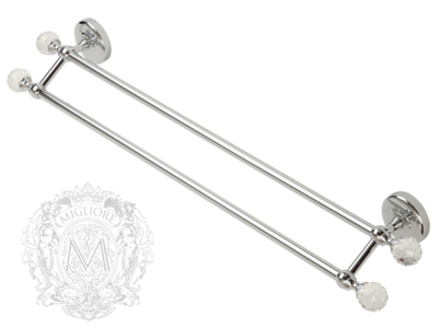 Полотенцедержатель двойной 60см.  Migliore Amerida ML.AMR-60.423.CR хром Swarowski
