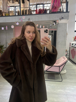 Шуба Lux миди горький шоколад