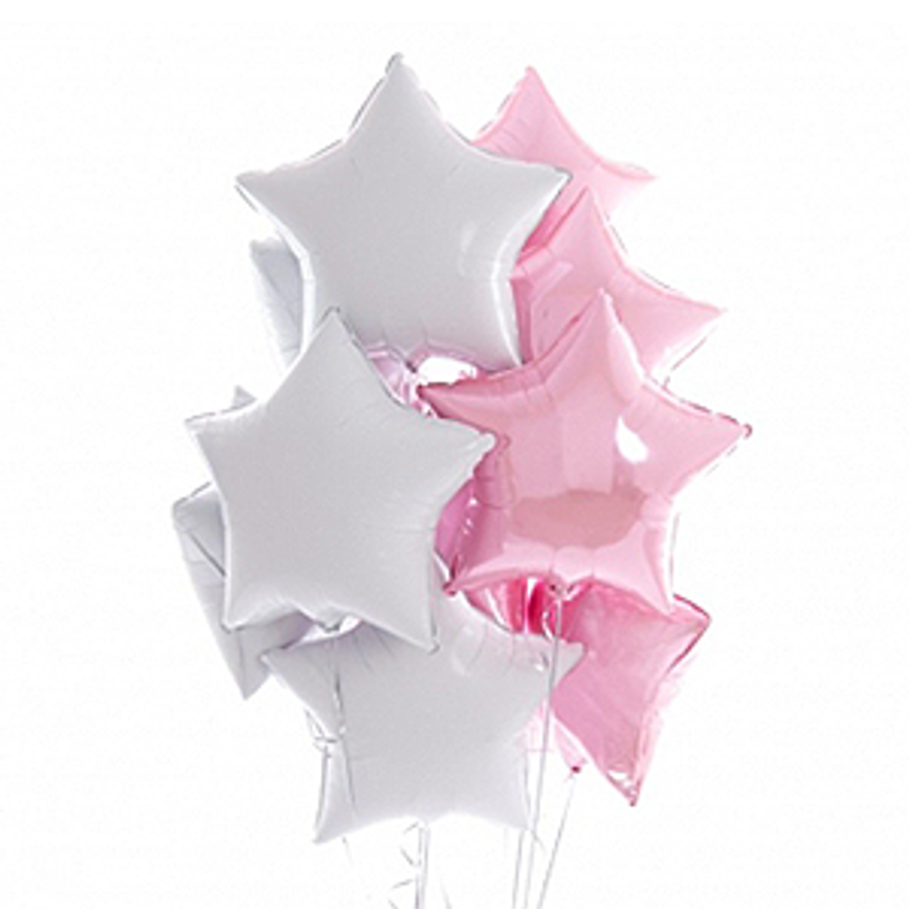 Композиция из шаров звезды "Нежность" с грузиком