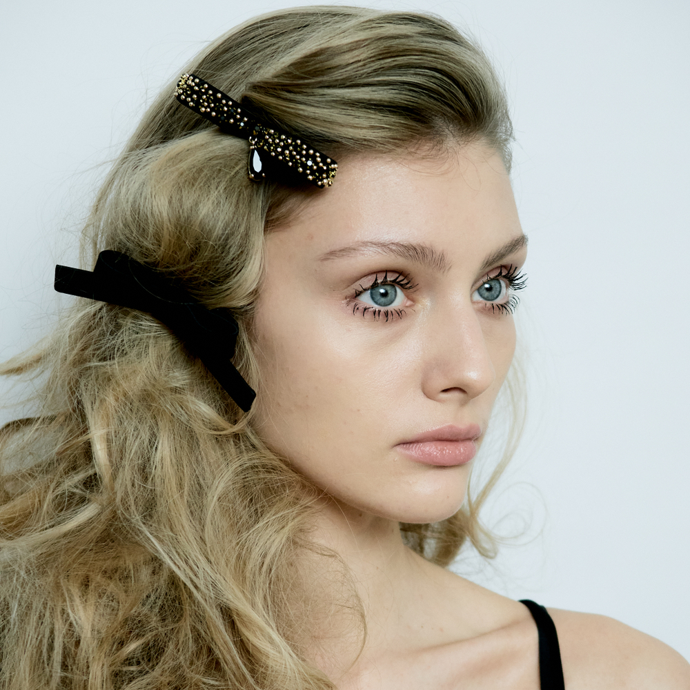 Бант "Стрекоза" XS с золотым декором