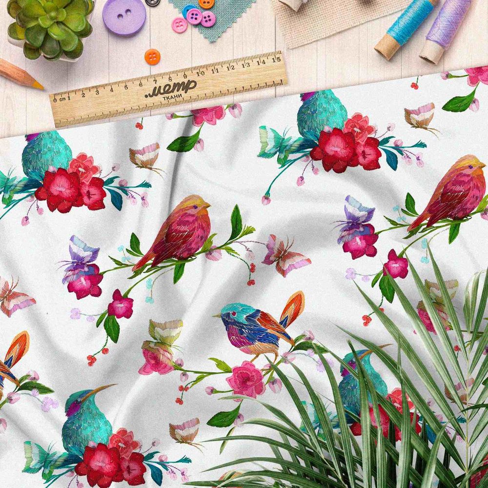 Ткань поплин птичьи споры