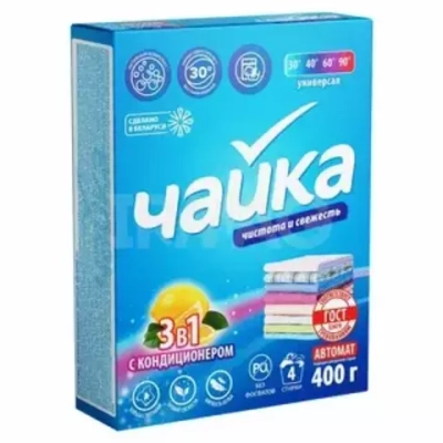 ЧАЙКА   400гр Стиральный порошок автомат Универсальный 3в1*18