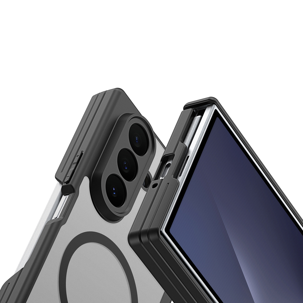 Усиленный чехол черного цвета с MagSafe для Samsung Z TriFold, серия Expn Series Magnetic от Dux Ducis