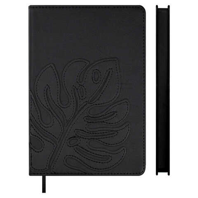 Ежедневник недатированный ESCALADA, А5, 160 л., БУЙВОЛ ЧЁРНЫЙ (кожзам: 146x211 мм, твёрдый переплёт