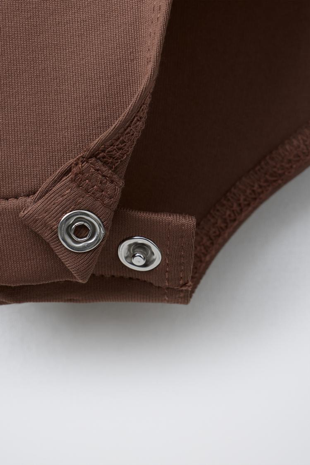 ZARA БОДИ ИЗ ПОЛИАМИДА, СЕРОВАТО-КОРИЧНЕВЫЙ