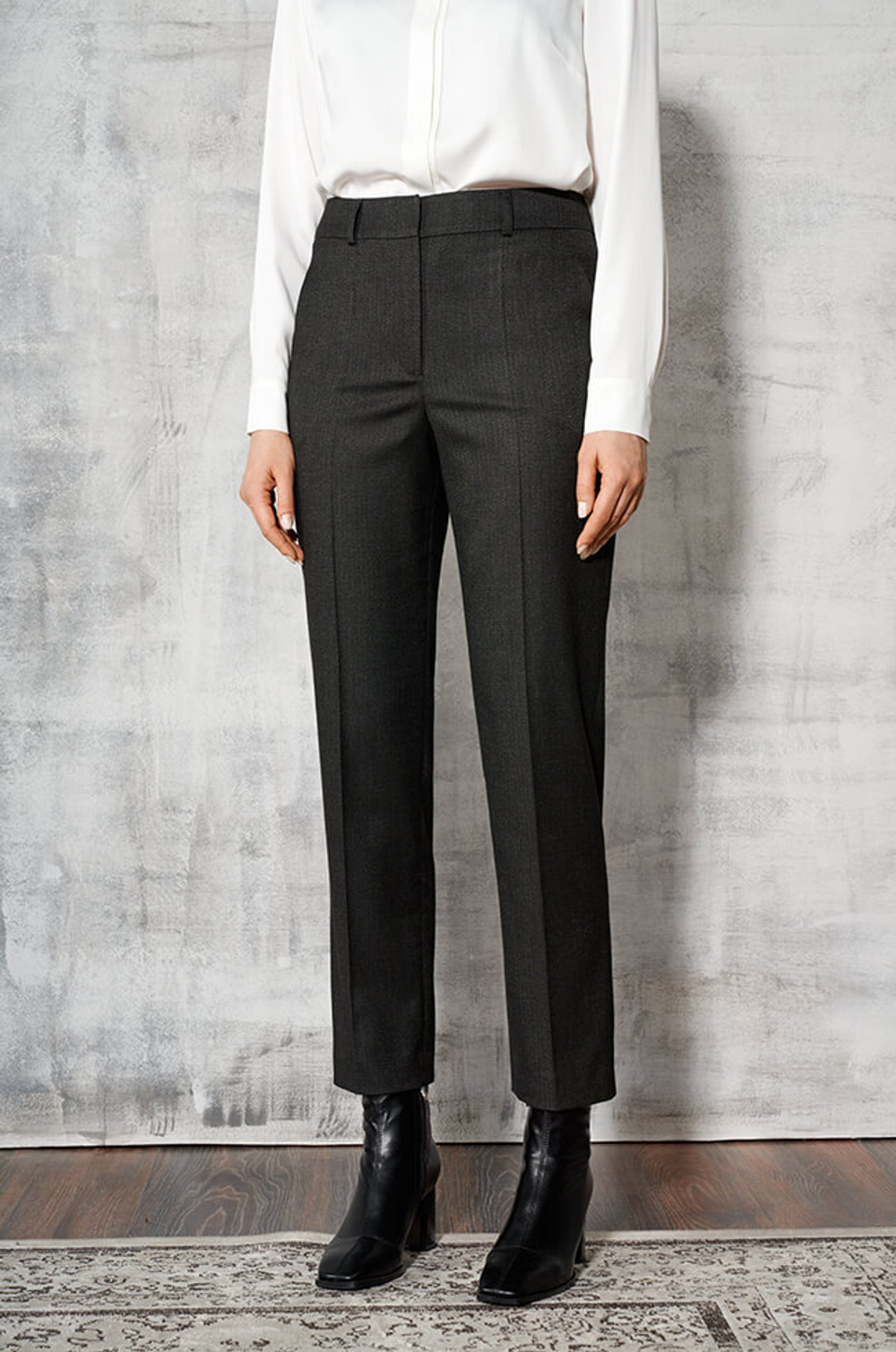 3861 Брюки женские (графитовый жаккард)