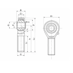 Шарнирный наконечник POS12 TECHNIX (права резьба)