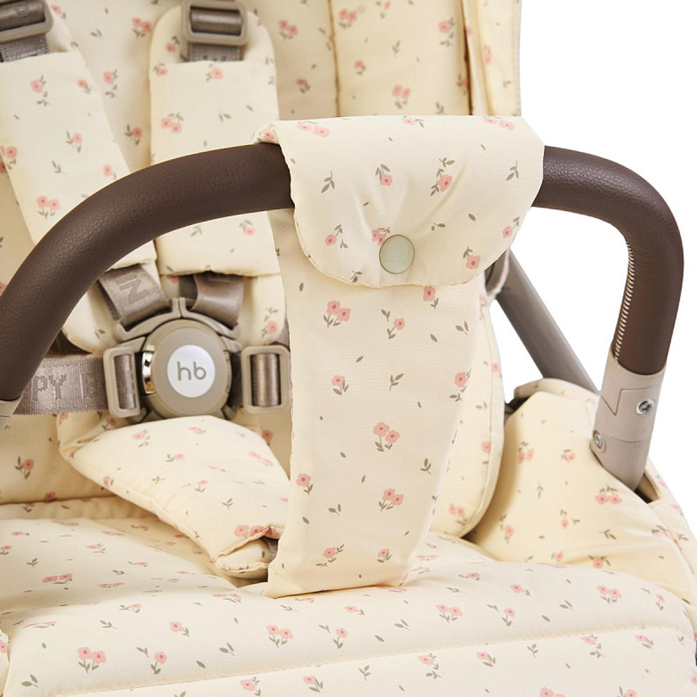 Детская прогулочная коляска Happy Baby Luna 360 beige (flowers)