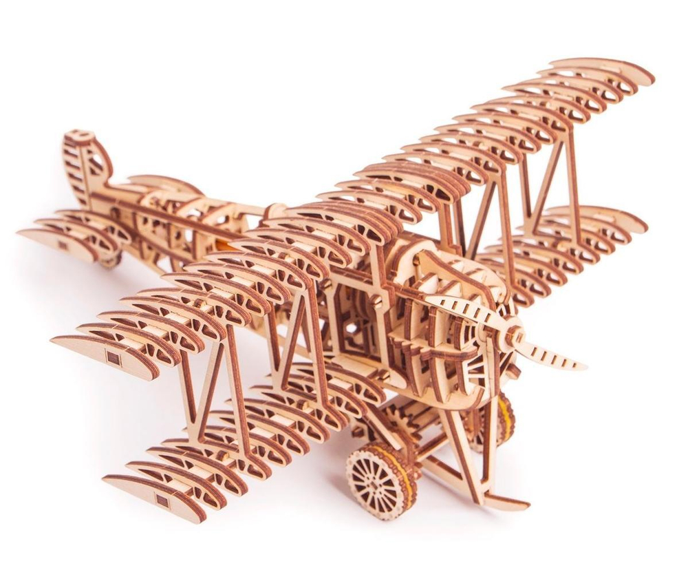 Механический 3D-пазл из дерева Wood Trick Самолет
